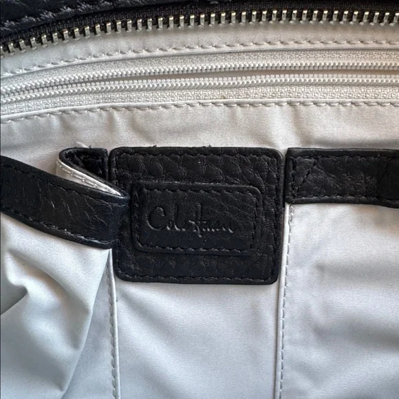 Cole Haan Black Leather Shoulder Bag Handbag - Picture 8 of 8